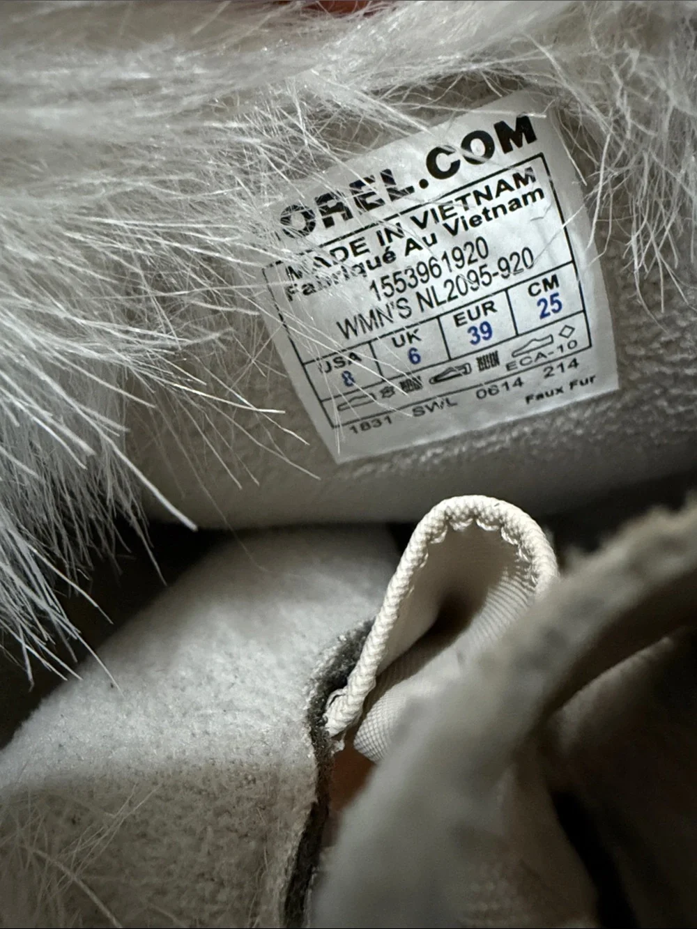 Sorel Lace-Up Winter Boot with Faux Fur Collar in Cream and Coral